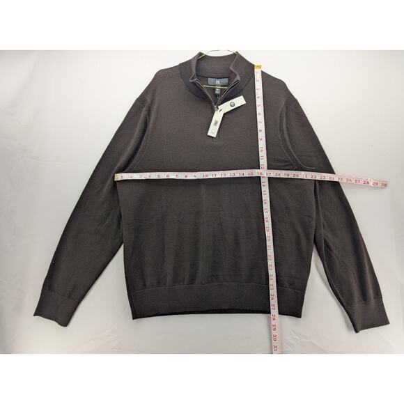 NWT Banana Republic Italian Merino Half Zip Sweater in Black size Large - Picture 8 of 8